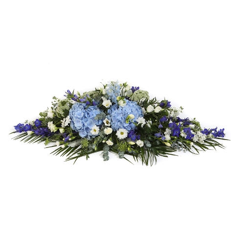 Blue Beauty Hydrangea Coffin Spray